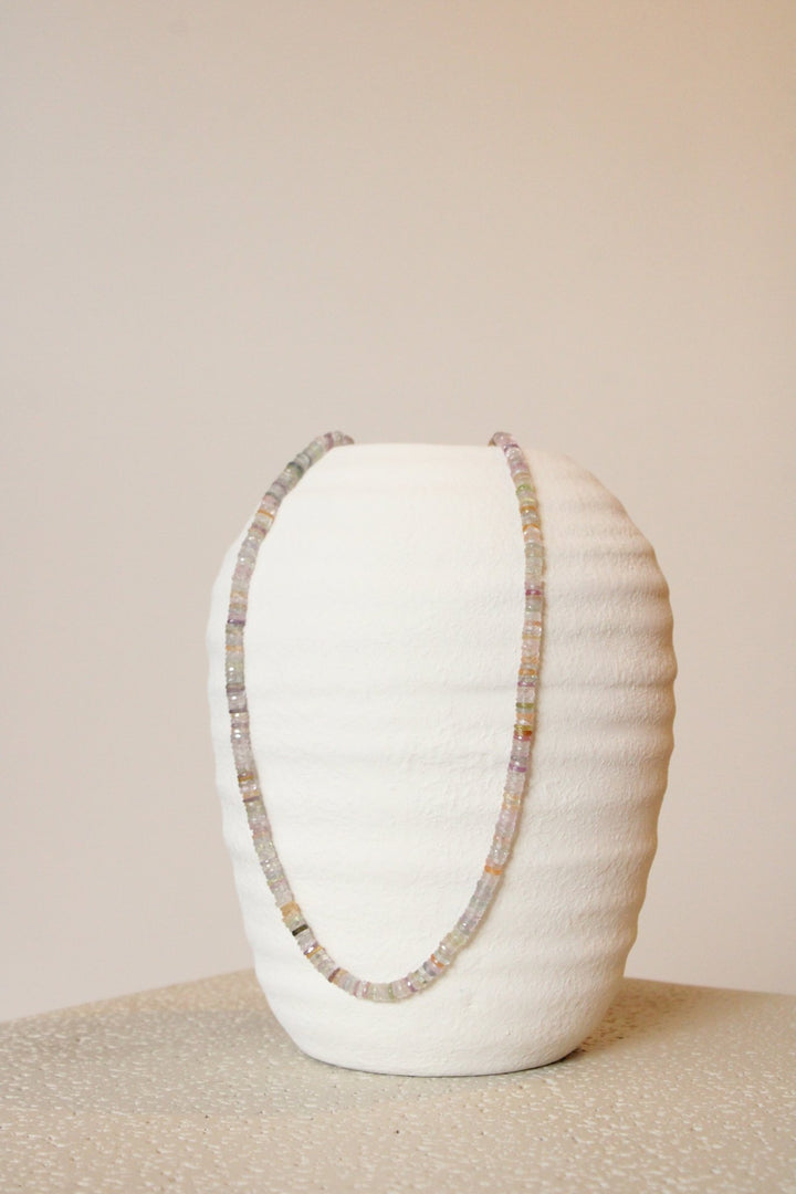 19.5" Faceted Pastel Multi Stripe Sapphire Gem Strand - Kingdom Jewelry