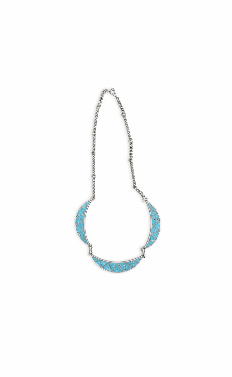 1960's Zuni x Inlay Necklace - Kingdom Jewelry