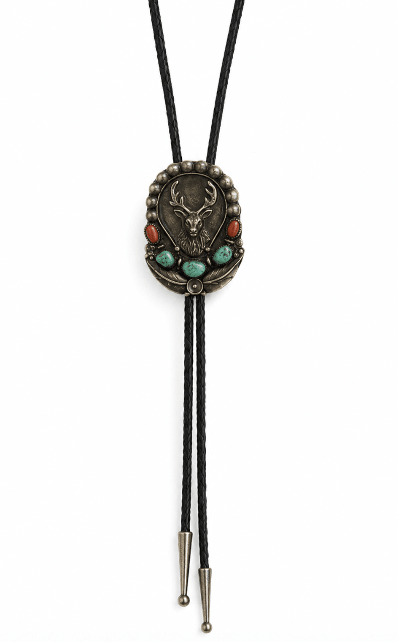 1980s Vintage Navajo Bolo Tie - Kingdom Jewelry