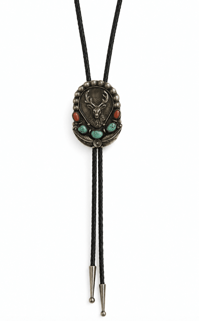 1980s Vintage Navajo Bolo Tie - Kingdom Jewelry