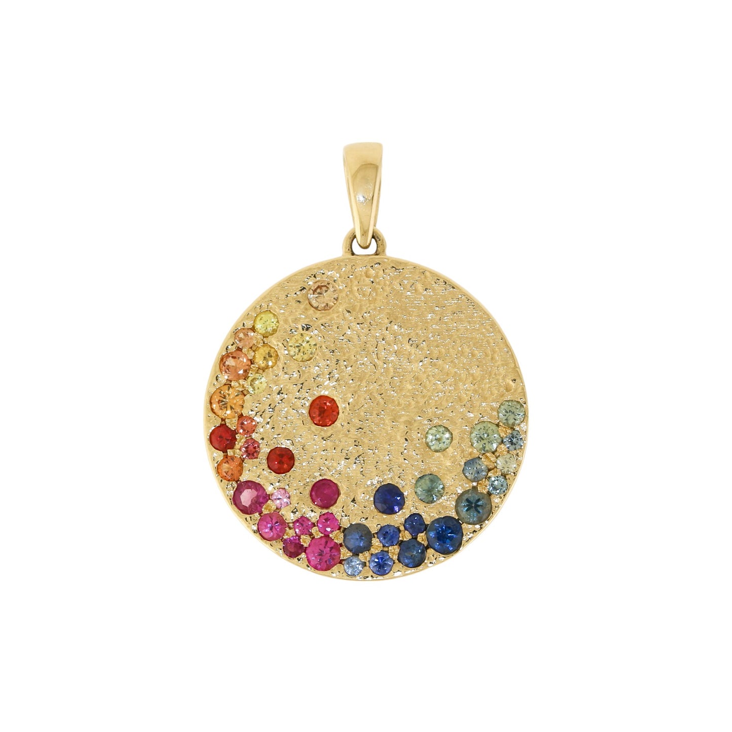 14k x Rainbow Sapphire Kaleidoscope Confetti Pendant