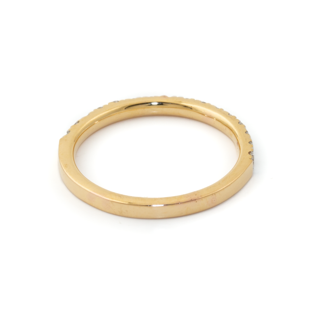 18k Yellow Gold x 2mm Pavé 0.37ctw Lab Diamond VVS+ E Channel Band