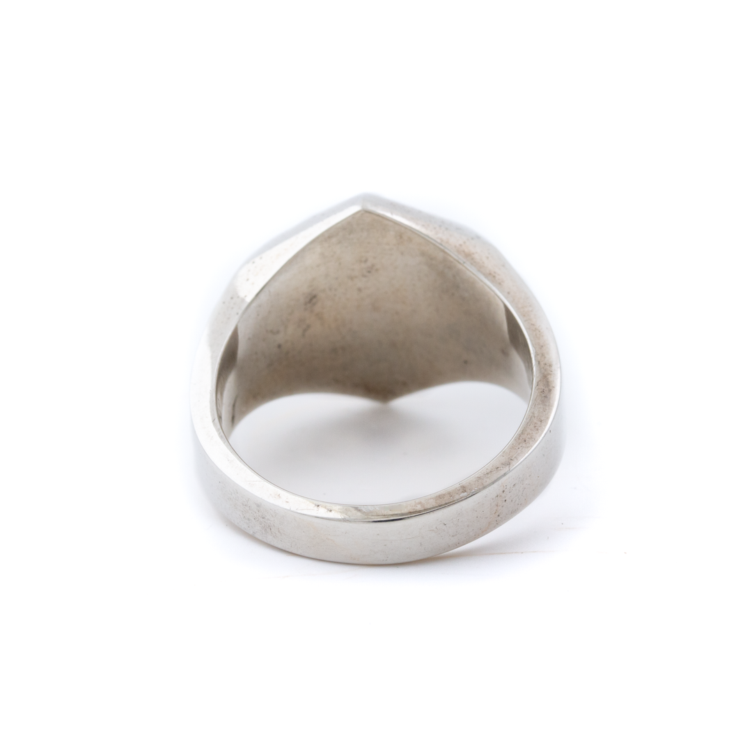 Silver x Hex-Cut Royston Turquoise Signet