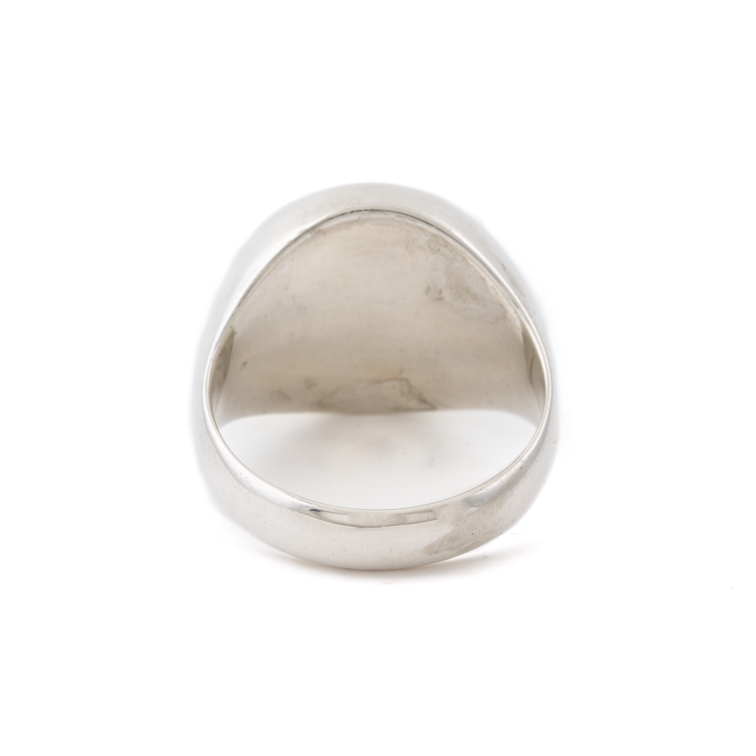 Silver x Armenian Turquoise Round Inlay Signet