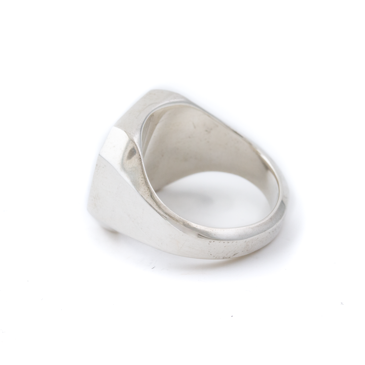 Silver x Lapis Lazuli Chamfered Square Inlay