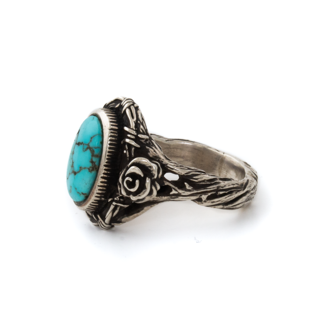 Silver x Godber-Burnham Turquoise "Thorn In My Heart" Signet