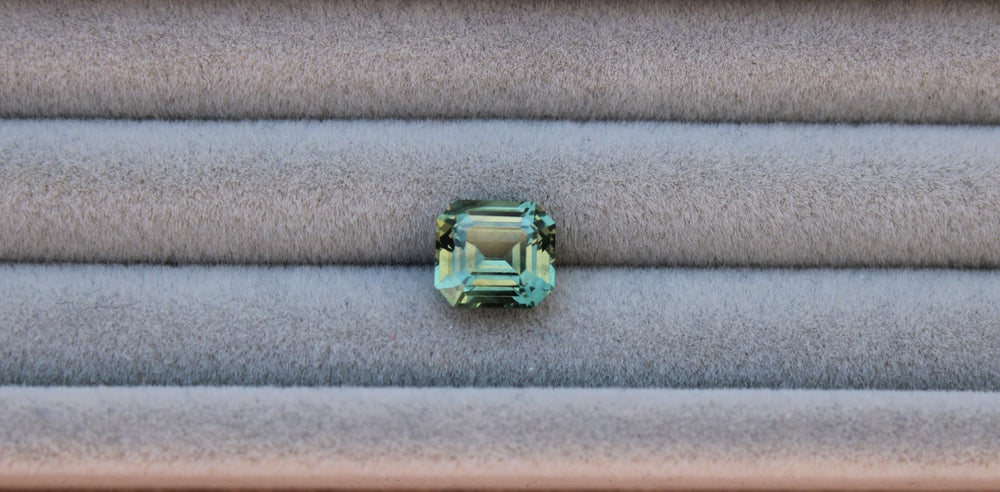 2.10ct Asscher Teal Sapphire - Kingdom Jewelry