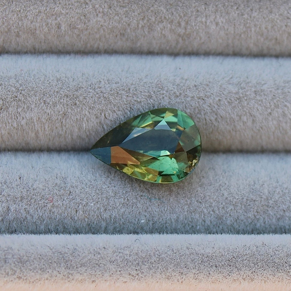 2.21ct Pear Shape Green Sapphire - Kingdom Jewelry