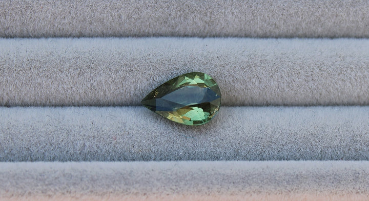 2.21ct Pear Shape Green Sapphire - Kingdom Jewelry