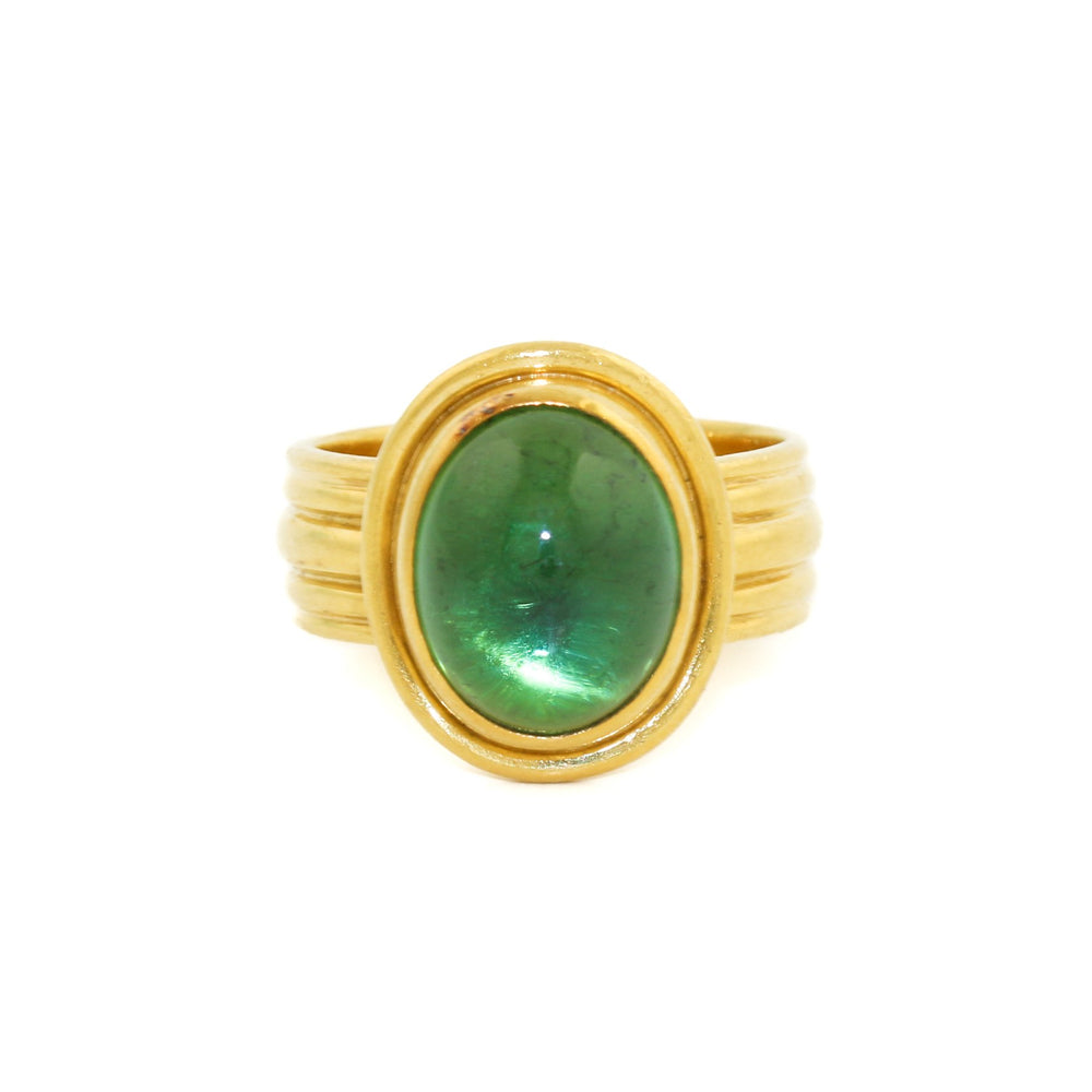 22k Gold x Sharon Sklare Tourmaline Ring - Kingdom Jewelry