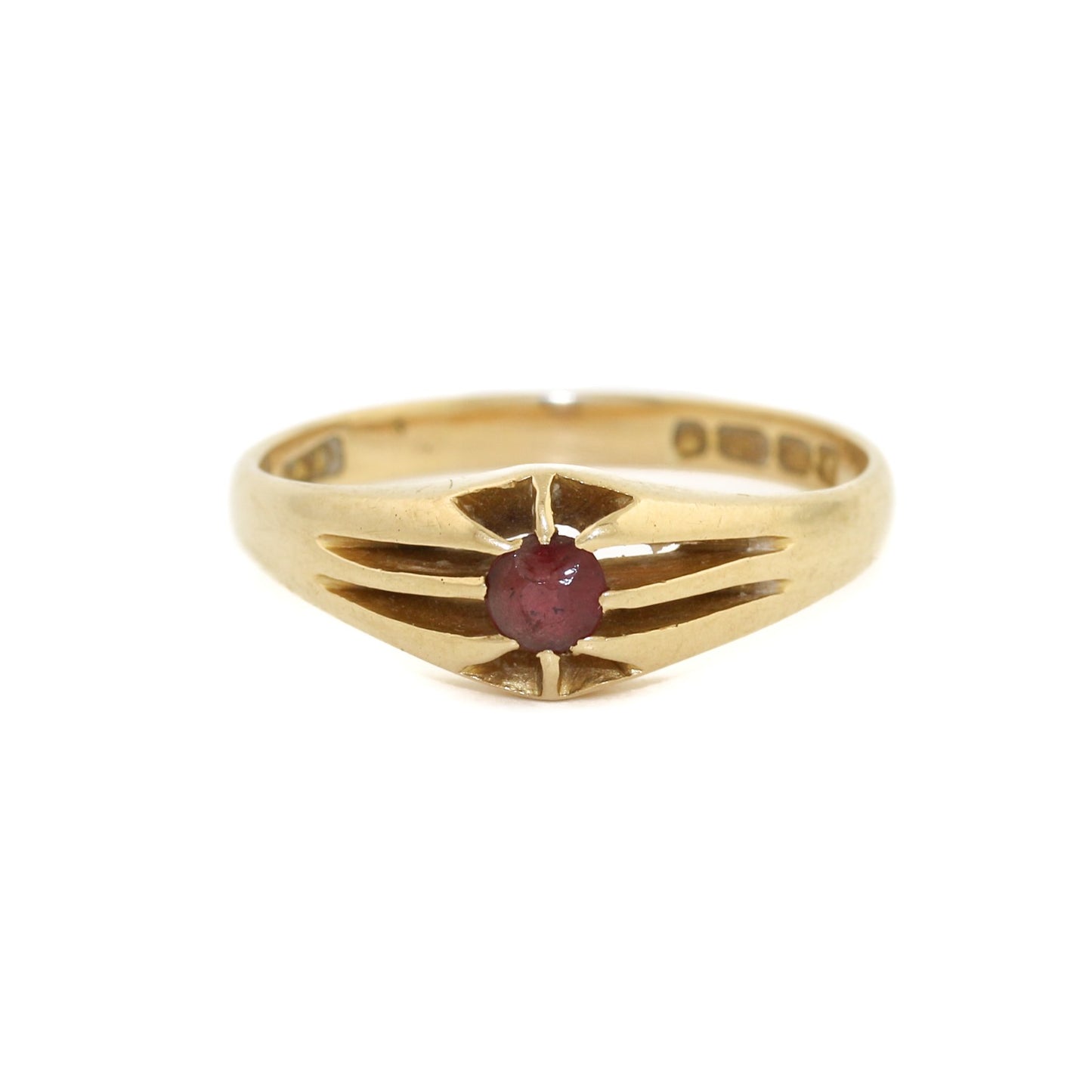 22k Gold x Vintage Inquisitor Garnet Band - Kingdom Jewelry