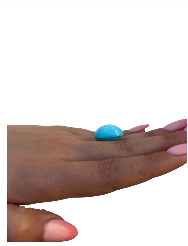 23.15ct Persian Robins Egg Blue Natural Turquoise - Kingdom Jewelry
