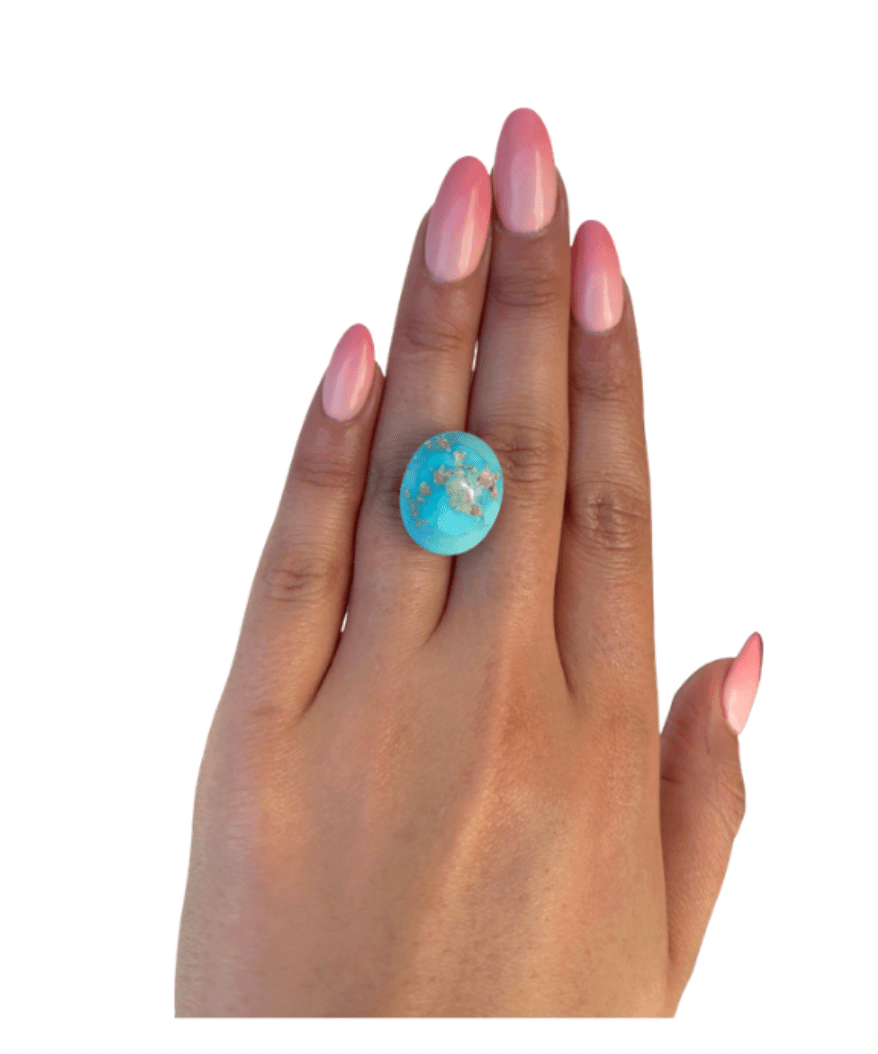 23.15ct Persian Robins Egg Blue Natural Turquoise - Kingdom Jewelry