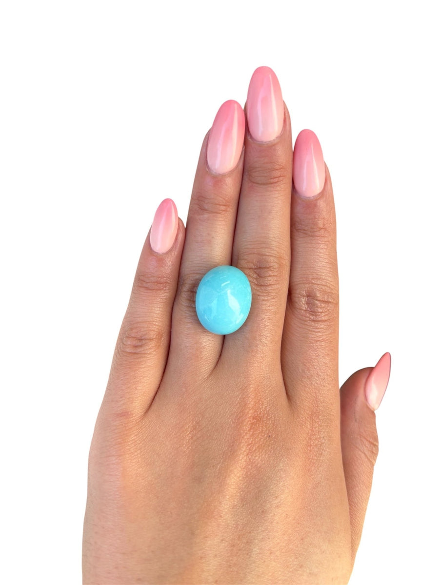 23.15ct Persian Robins Egg Blue Natural Turquoise - Kingdom Jewelry