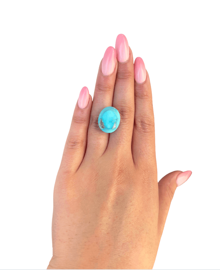 23.55CT Robins Egg Blue Persian Turquoise Natural Cabochon - Kingdom Jewelry
