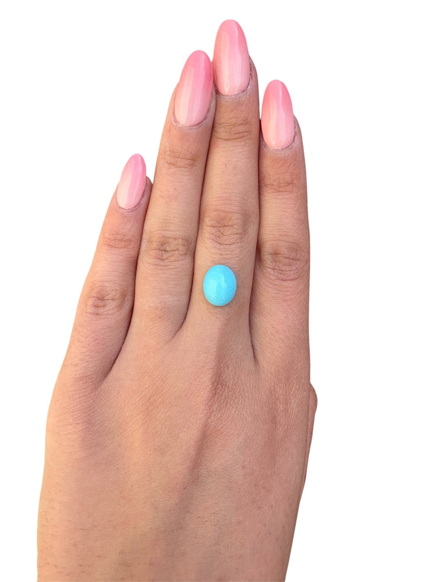 2.70ct Persian Robins Egg Blue Natural Turquoise - sd - Kingdom Jewelry