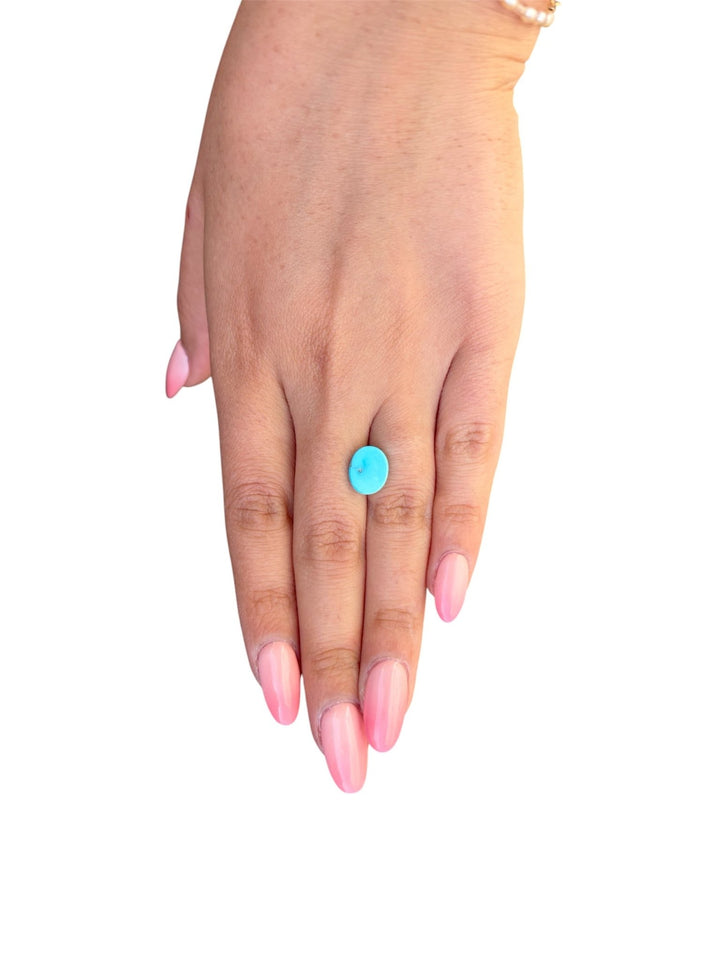 2.70ct Persian Robins Egg Blue Natural Turquoise - sd - Kingdom Jewelry
