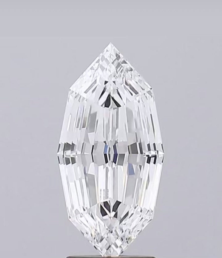 3.08 F VS1 Step Cut Lab Diamond - Kingdom Jewelry