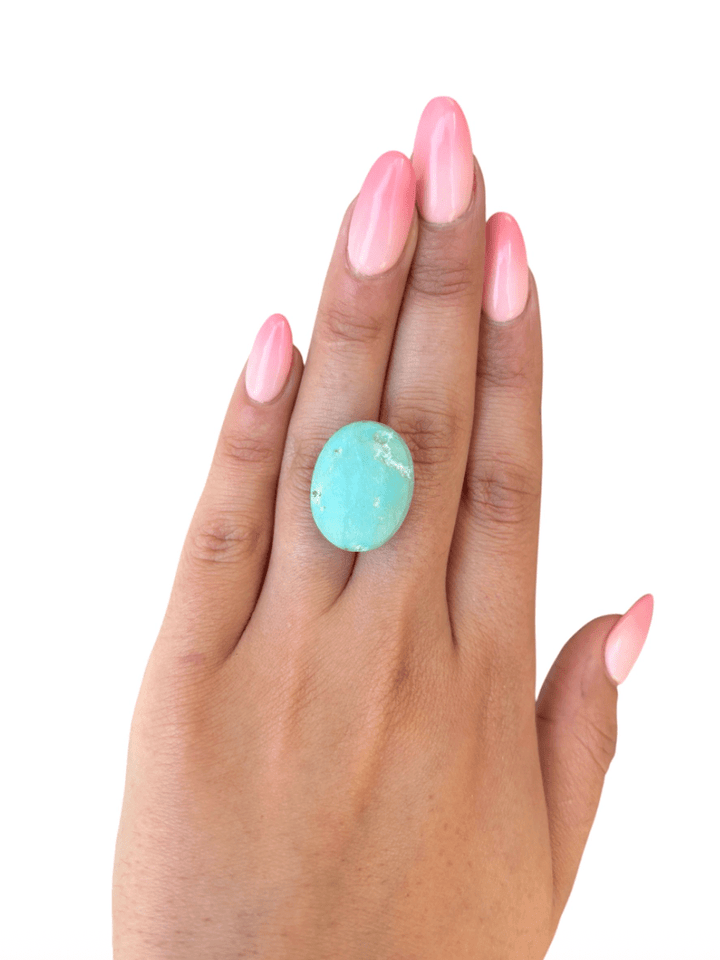 30ct Persian Robins Egg Blue Natural Turquoise - Kingdom Jewelry