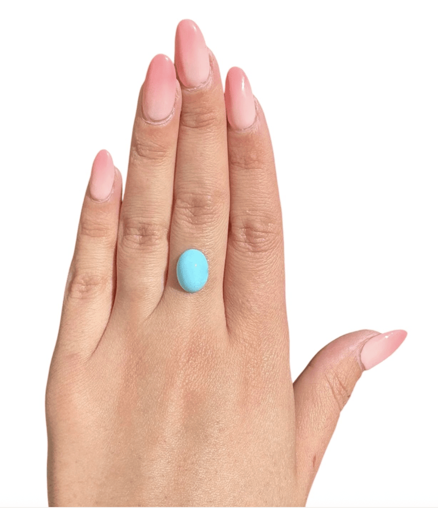 3.30ct Natural Robin's Egg Blue Persian Turquoise Cabochon - Kingdom Jewelry