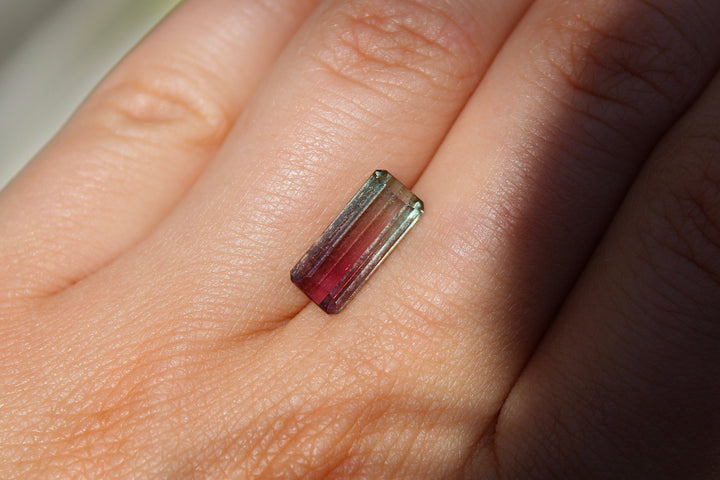 3.34ct Brazilian Elongated Bi Colour Tourmaline - Kingdom Jewelry