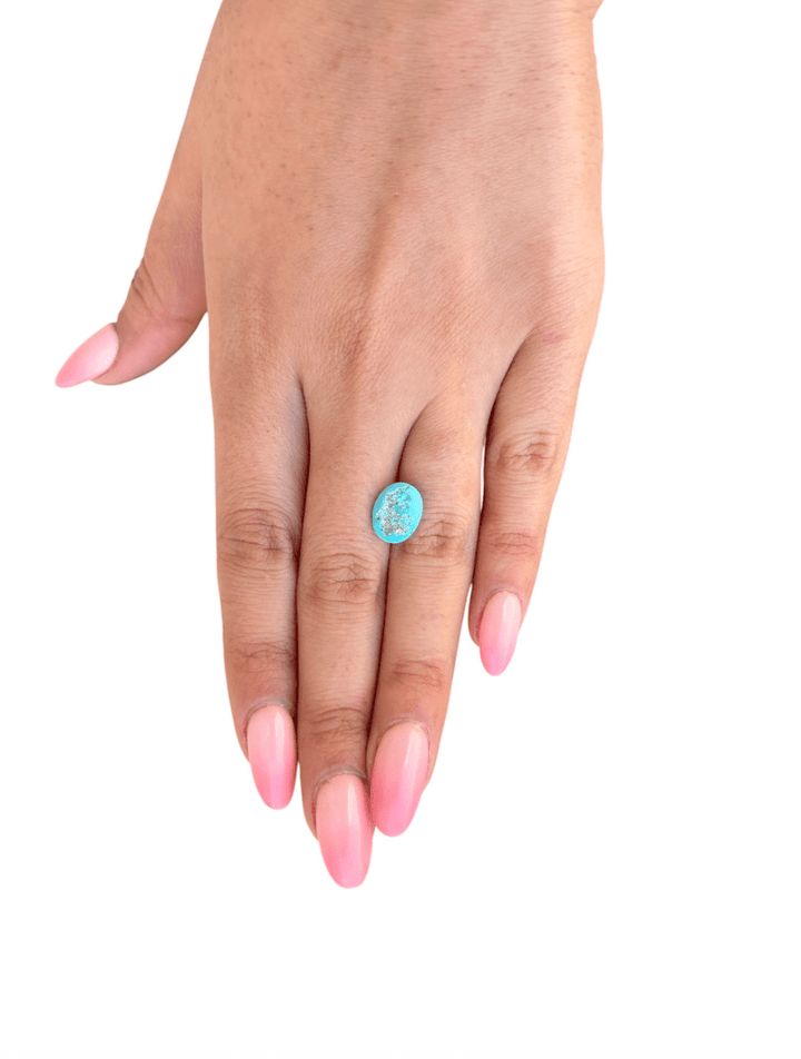 3.45ct Natural Robin's Egg Blue Persian Turquoise Cabochon - Kingdom Jewelry