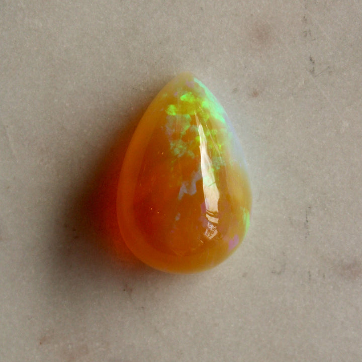 35.20 ct Teardrop x Fiery Ethiopian Welo Opal - Kingdom Jewelry