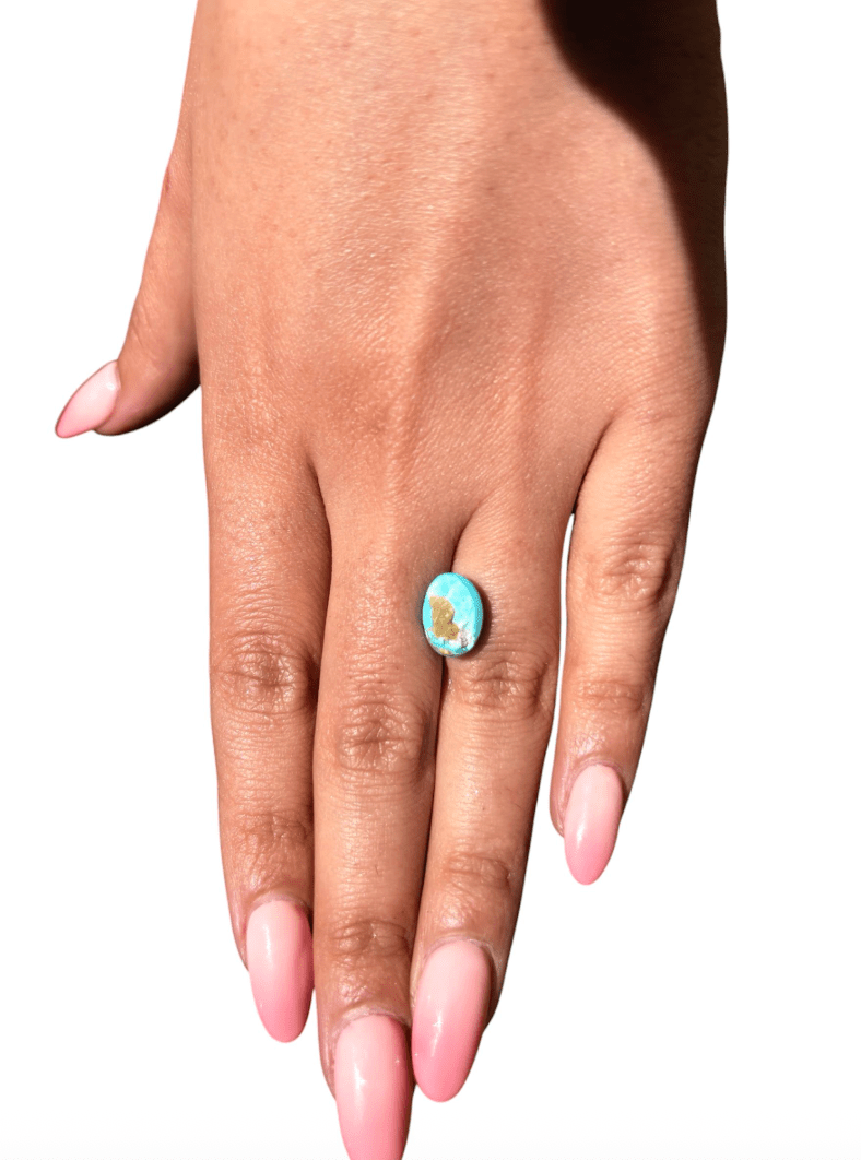 3.55 ct Persian Robins Egg Blue Natural Turquoise - Kingdom Jewelry