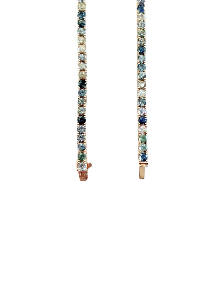 3.5mm Montana Sapphire 14K Yellow Gold 18” Riviera - Kingdom Jewelry