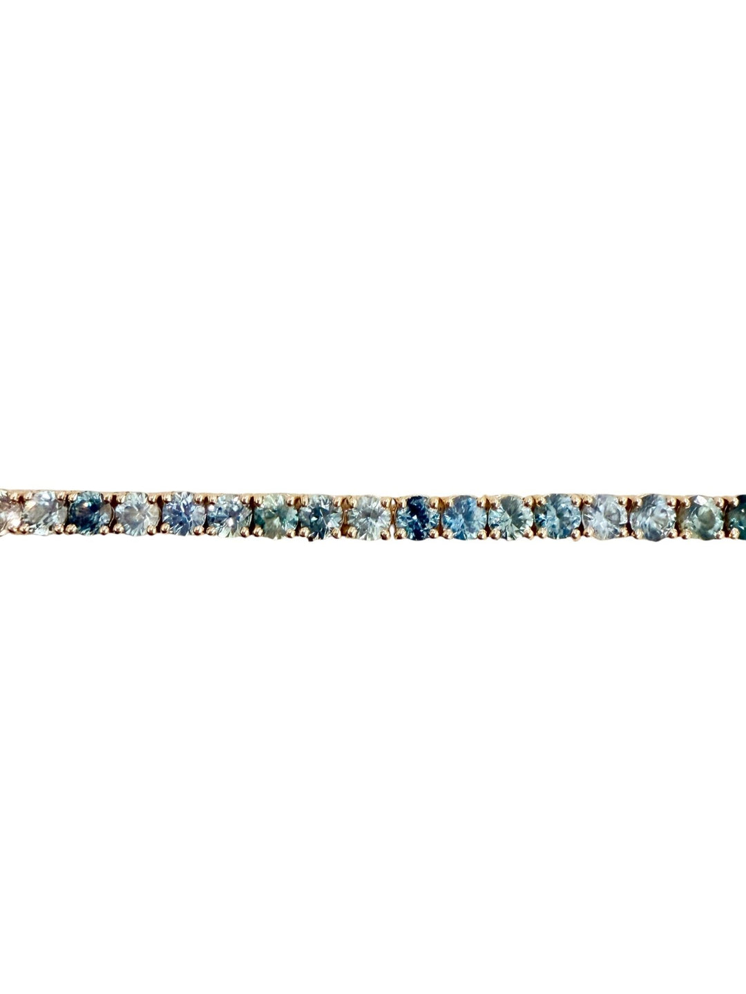 3.5mm Montana Sapphire 14K Yellow Gold 7” Tennis Bracelet - Kingdom Jewelry