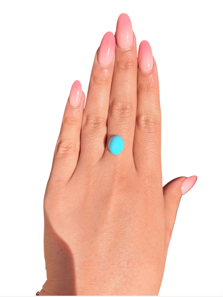 3.60Persian Robins Egg Blue Natural Turquoise - Kingdom Jewelry