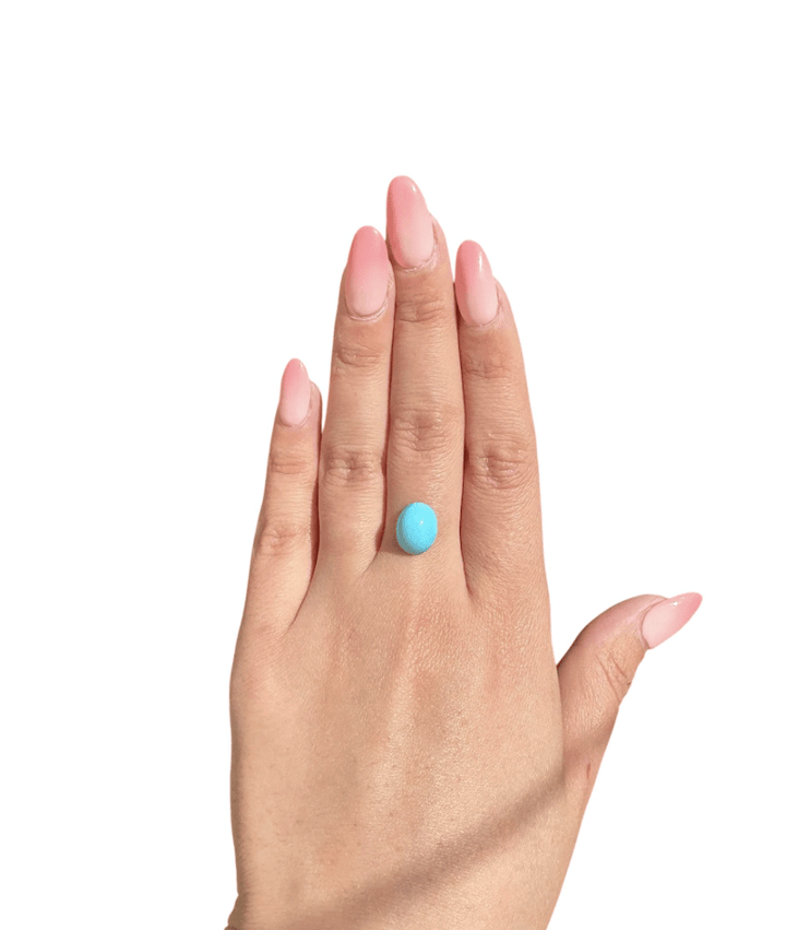 3.70ct Natural Robin's Egg Blue Persian Turquoise Cabochon - Kingdom Jewelry