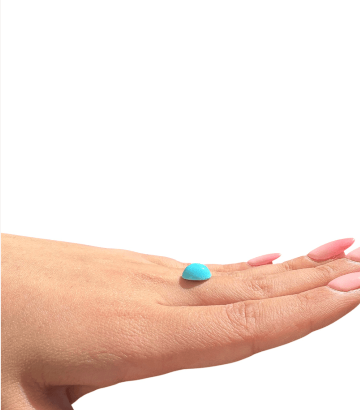 3.70ct Natural Robin's Egg Blue Persian Turquoise Cabochon - Kingdom Jewelry