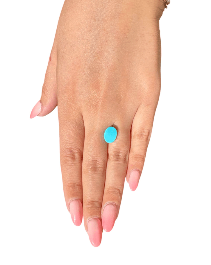 3.70ct Natural Robin's Egg Blue Persian Turquoise Cabochon - Kingdom Jewelry