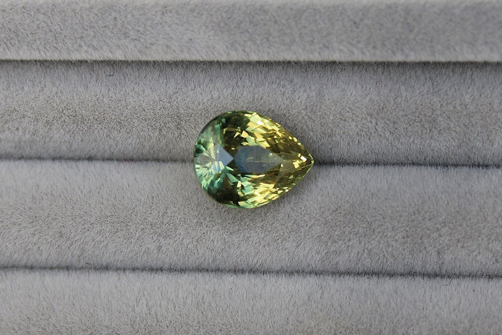 3.75 ct Pear Parti Sapphire - Kingdom Jewelry