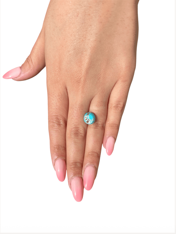 3.75ct Persian Robins Egg Blue Natural Turquoise - Kingdom Jewelry