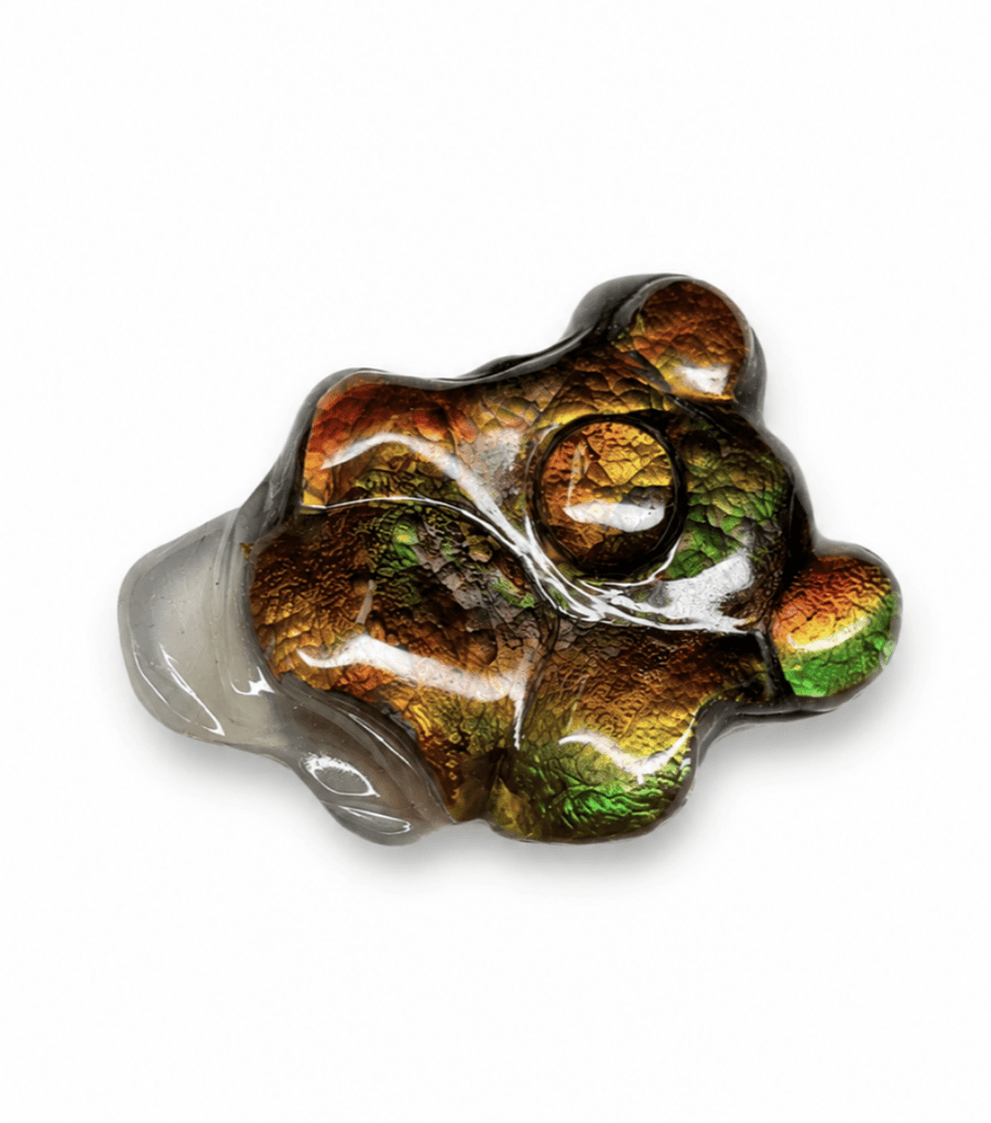37.70ct Hand Cut Collector Fire Agate- By Ryszard Krukowski - Kingdom Jewelry