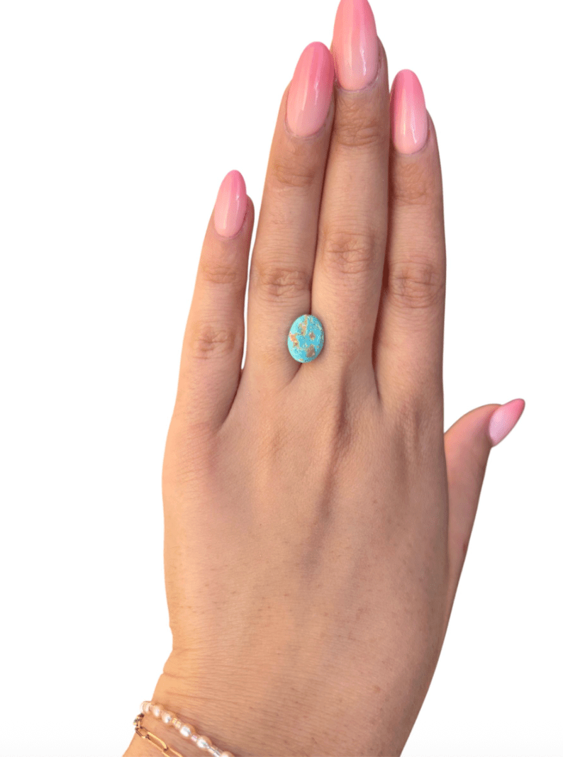 3.80 ct Persian Robins Egg Blue Natural Turquoise - Kingdom Jewelry