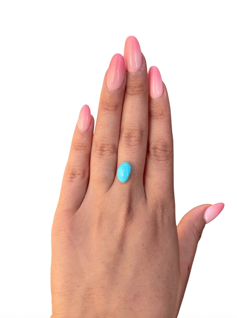 3.80 ct Persian Robins Egg Blue Natural Turquoise - Kingdom Jewelry