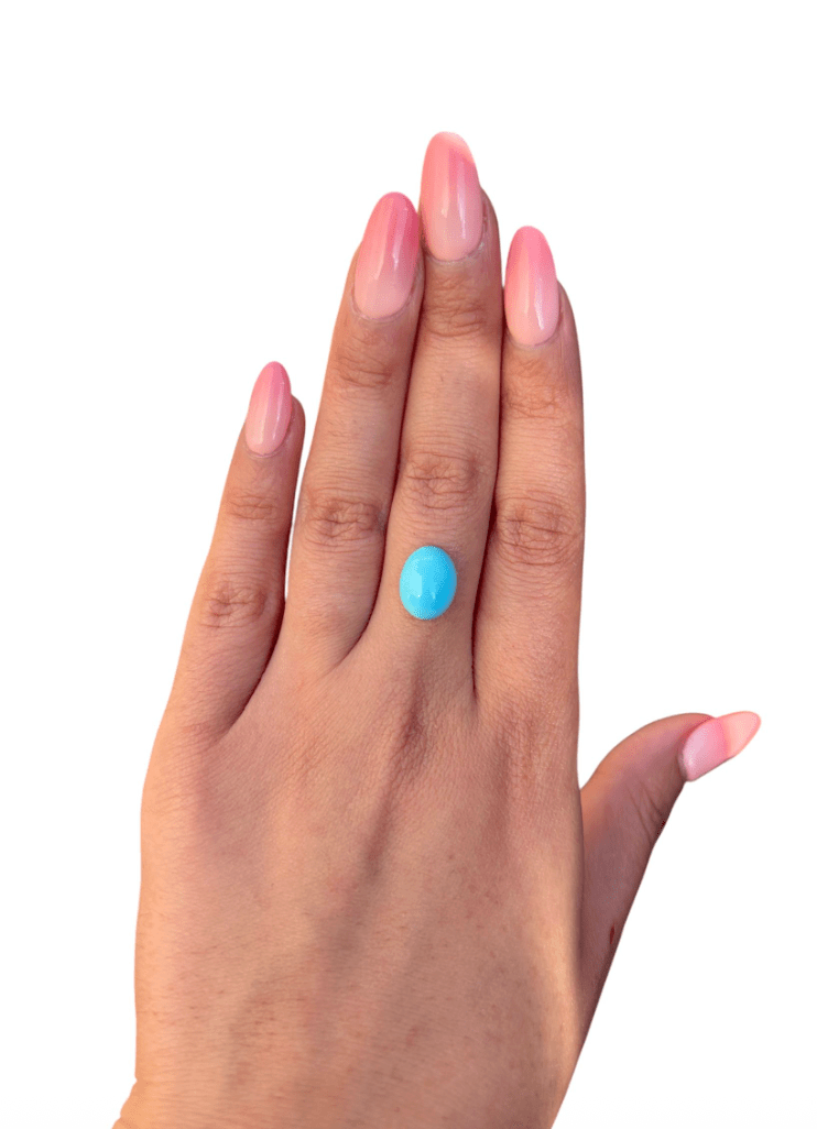 3.90 ct Persian Robins Egg Blue Natural Turquoise - Kingdom Jewelry