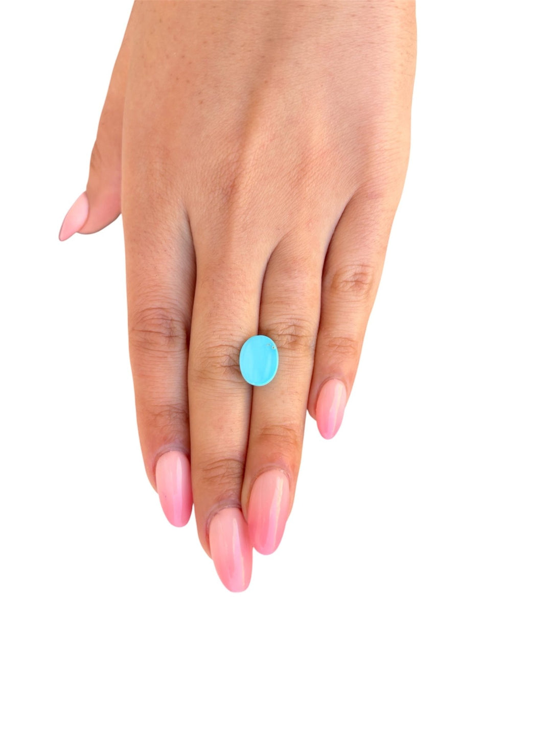 3.90ct Persian Robins Egg Blue Natural Turquoise (2) - Kingdom Jewelry