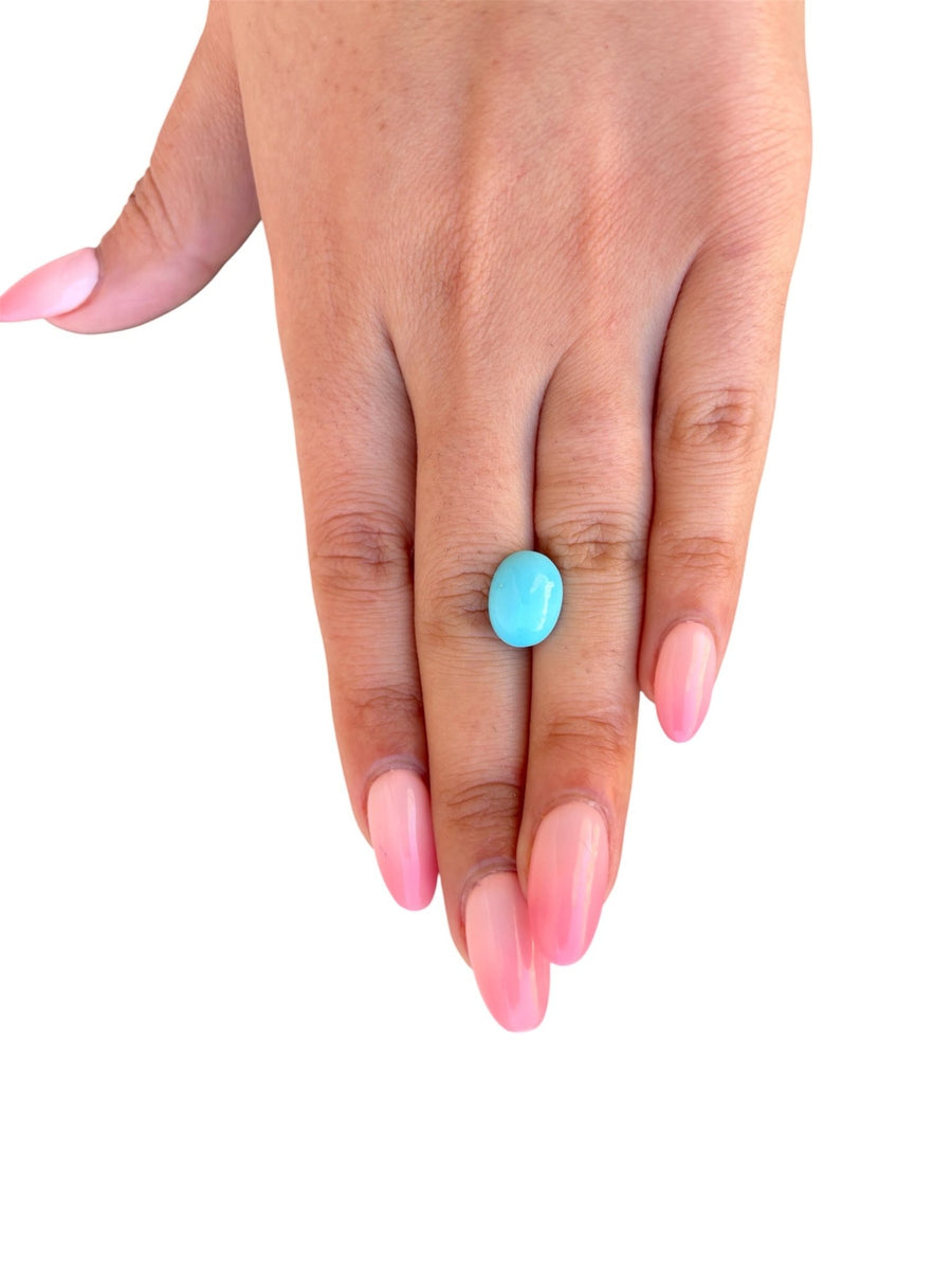 3.90ct Persian Robins Egg Blue Natural Turquoise (2) - Kingdom Jewelry