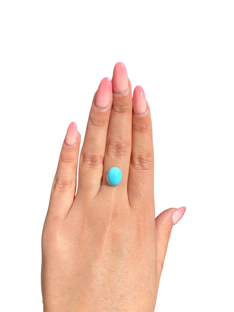 3.90ct Persian Robins Egg Blue Natural Turquoise - Kingdom Jewelry