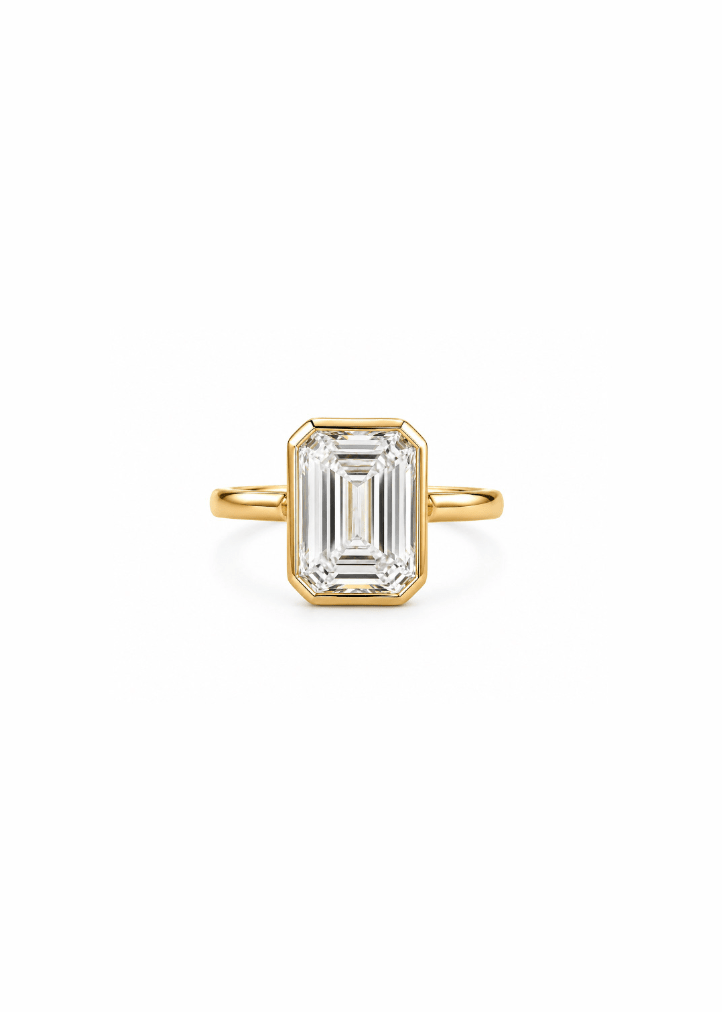 3ct Emerald Cut Solitaire Ring - Kingdom Jewelry