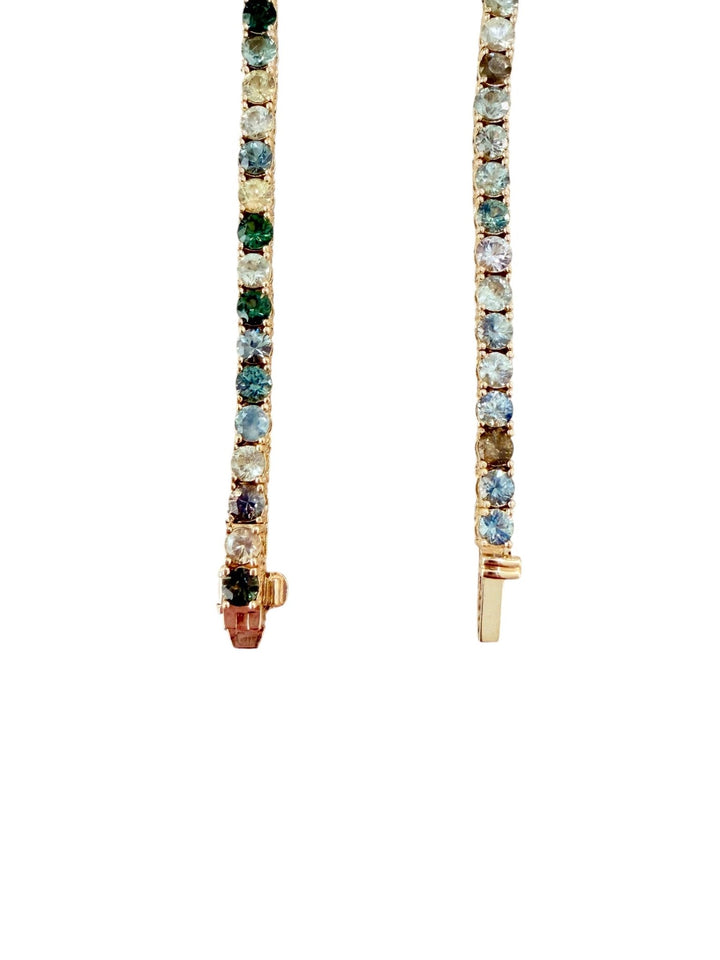 3mm Montana Sapphire 14K Yellow Gold 18” Riviera - Kingdom Jewelry