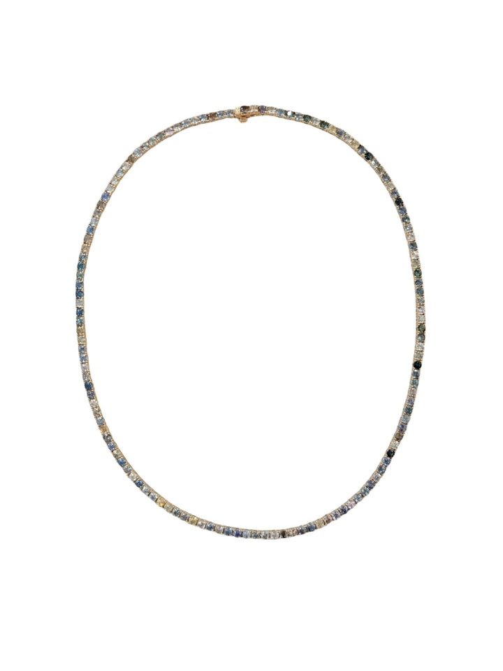 3mm Montana Sapphire 14K Yellow Gold 18” Riviera - Kingdom Jewelry