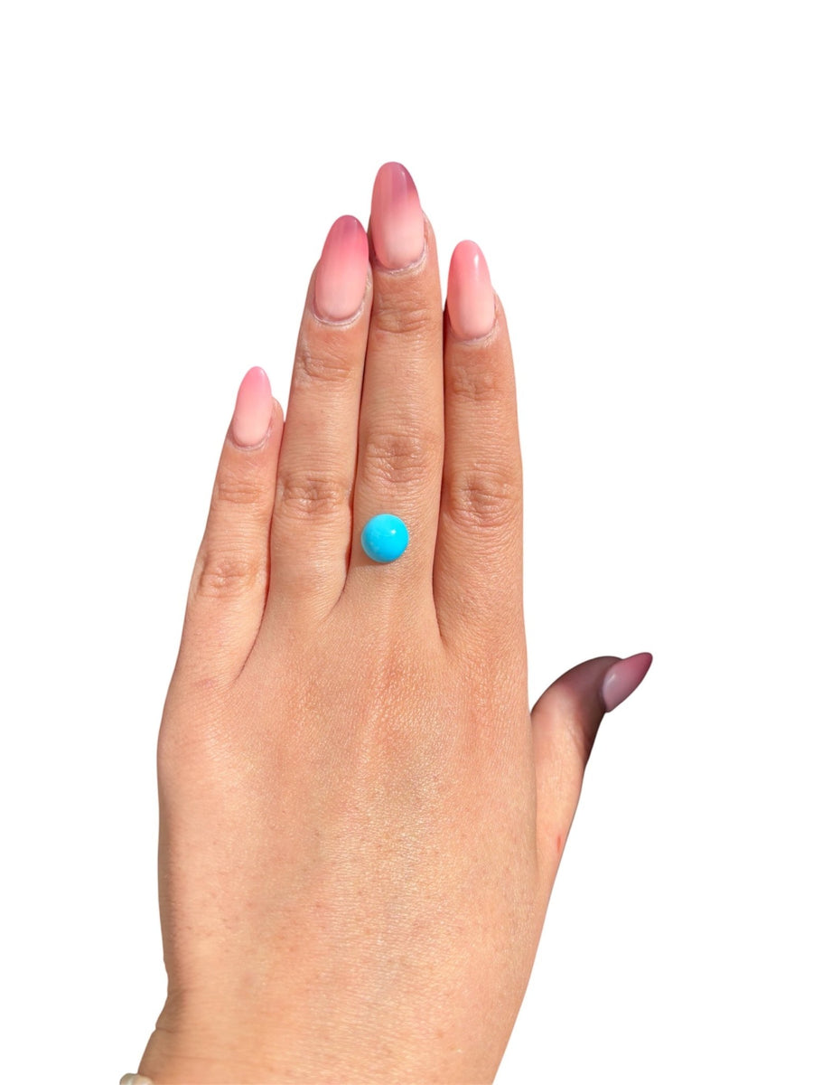 4.20ct Natural Robin's Egg Blue Persian Turquoise Cabochon - Kingdom Jewelry