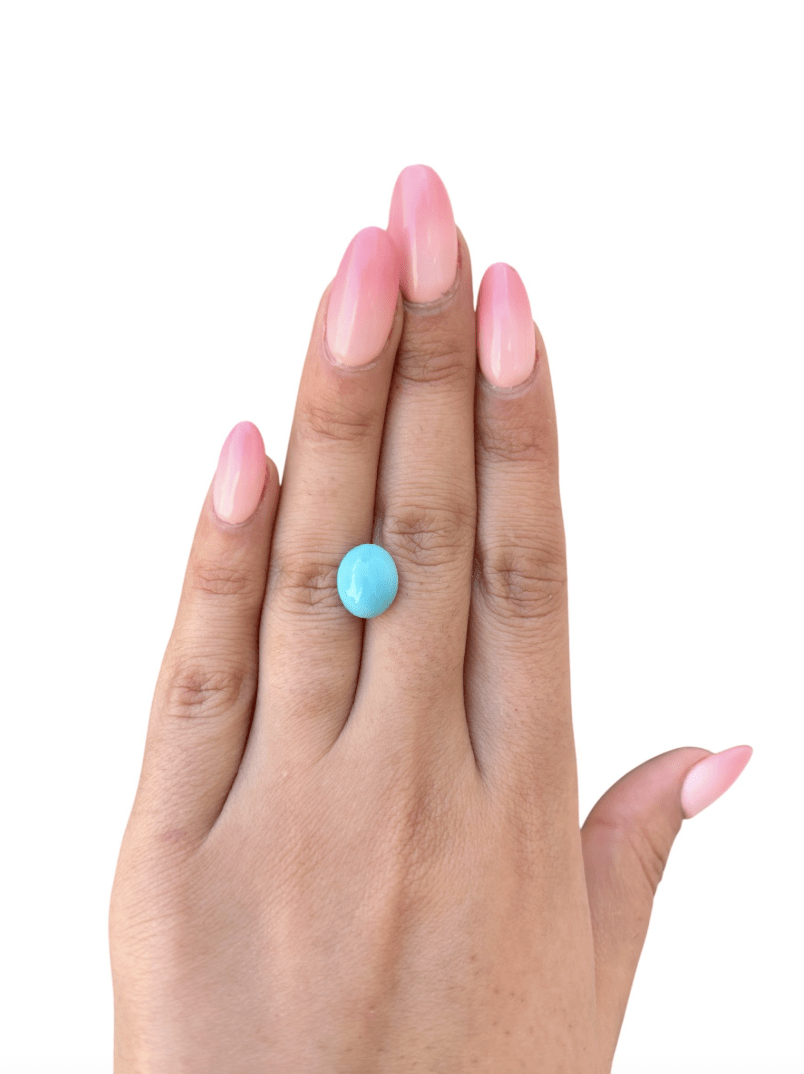 4.20ct Persian Robins Egg Blue Natural Turquoise - Kingdom Jewelry