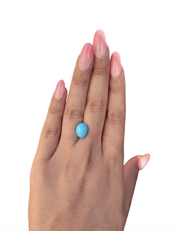 4.30ct Persian Robins Egg Blue Natural Turquoise - Kingdom Jewelry