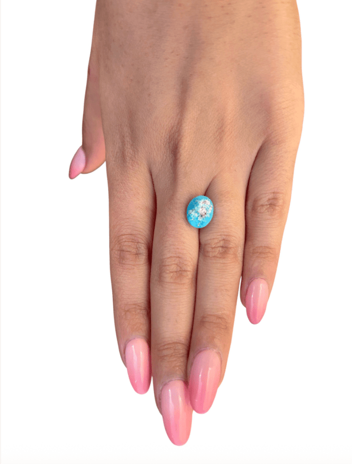 4.30ct Persian Robins Egg Blue Natural Turquoise - Kingdom Jewelry